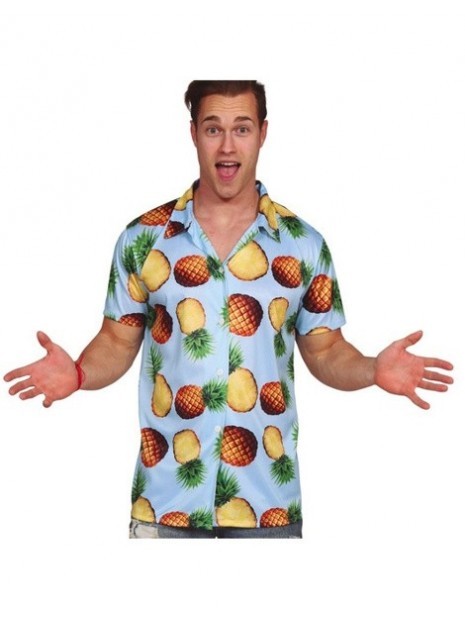 Camisa Hawaiana piñas adulto