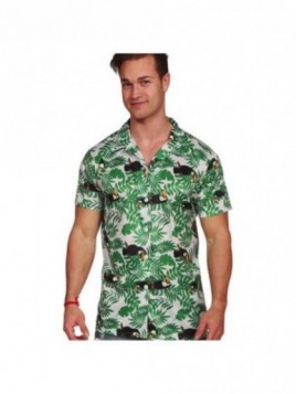 Camisa Hawaiana palmeras adulto