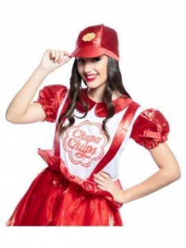 Disfraz Chupa Chups Lollipop rojo mujer