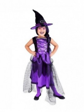 Disfraz Bruja Chic púrpura infantil