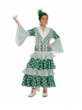 Disfraz Flamenca Mod. Feria verde niña