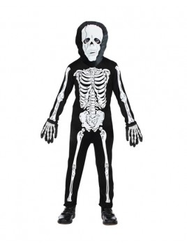 Disfraz esqueleto con máscara juvenil