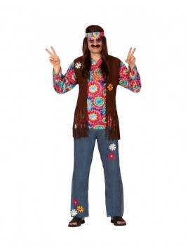 Disfraz Hippie flowers para hombre