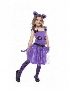 Disfraz Gatita púrpura tutú infantil