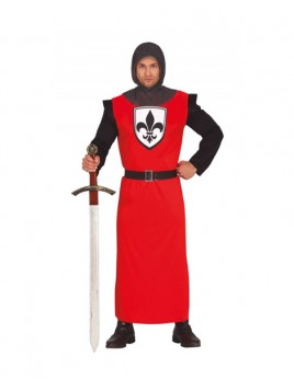 Disfraz guerrero rojo medieval adulto