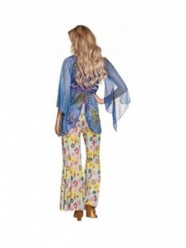 Disfraz Hippie flores luxe para mujer
