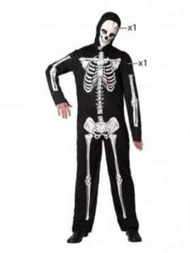 Disfraz Esqueleto negro adulto