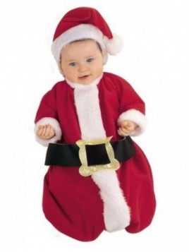 Disfraz Papa Noel bebés lujo
