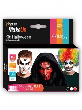 Kit Halloween maquillaje 3 colores 3x2gr