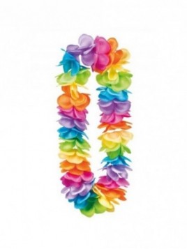Collar Hawaiano rainbow deluxe XL