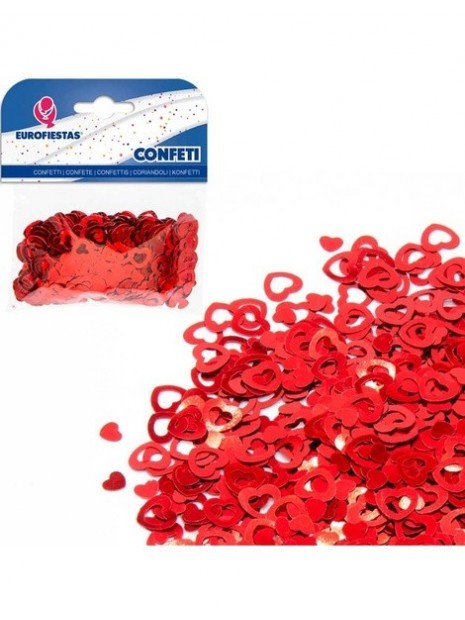 Confeti Brillante Corazón hueco Rojo