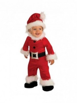 Disfraz Papa Noel luxe para bebés