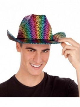 Sombrero cowboy raimbow adulto