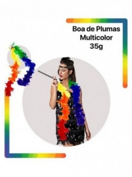 Boa plumas multicolor rainbow 35 grs.
