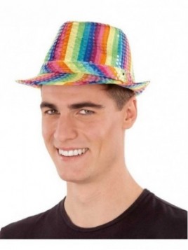 Sombrero lentejuelas con Luz rainbow