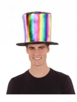 Sombrero de copa alta rainbow