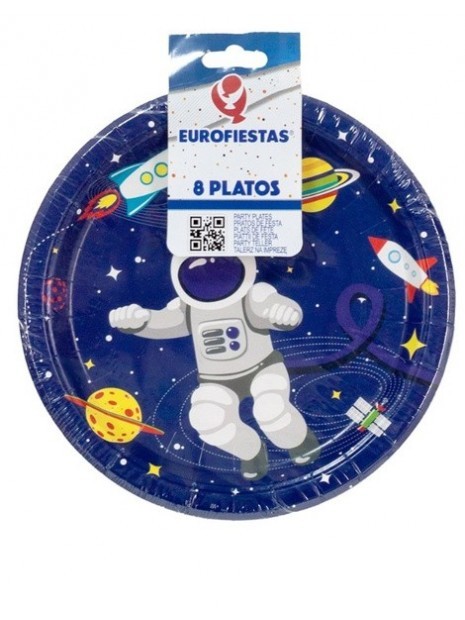 Platos Col. Astronauta 18 cms. 8 uds.