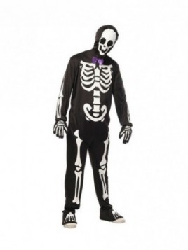 Disfraz Skeleto Elegante Glow In Dark Ad