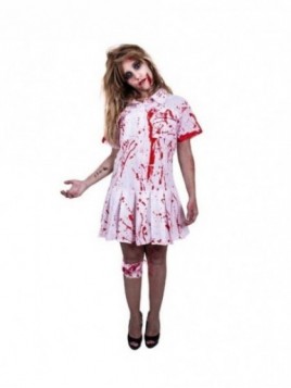 Disfraz enfermera sexy zombie para mujer