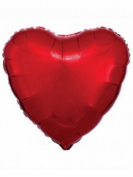 Globo corazón rojo foil 43 cms.