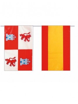 Guirnalda banderas Castilla León-España