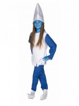 Disfraz enanita azul para niña