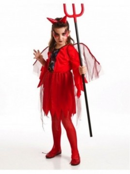 Disfraz Diablesa roja infantil