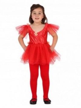 Disfraz Bailarina Tutu Infantil Rojo