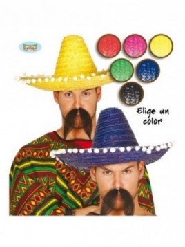Sombrero Mejicano mediano 45 cms colores