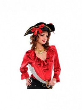 Blusa Pirata Roja  para mujer