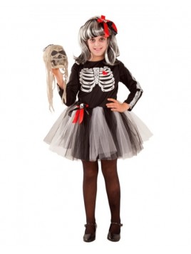 Disfraz Esqueleto tutu para niña