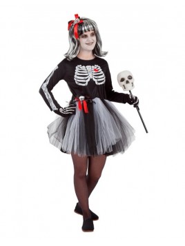 Disfraz Esqueleto tutu para mujer