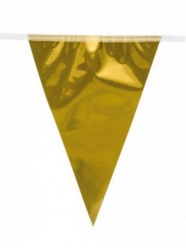 Guirnalda banderines plata-oro met.10 M.