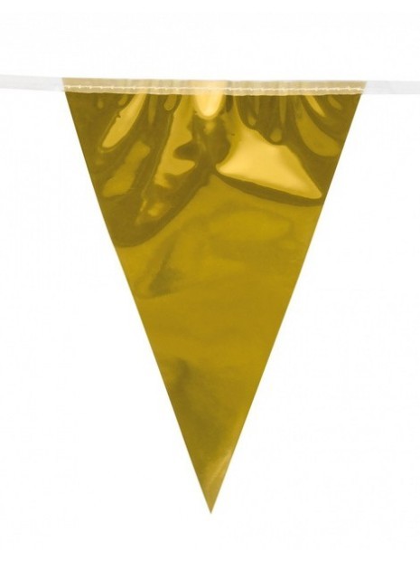 Guirnalda banderines plata-oro met.10 M.